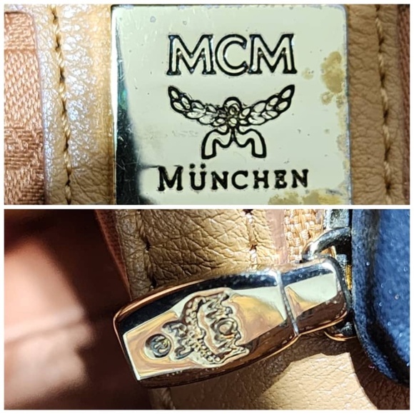 Authentic MCM Visetos Medium Sprinkle Stud Stark Backpack Cognac - Picture 16 of 16